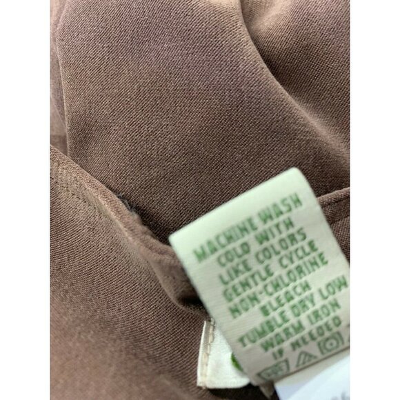 Orvis Womens Petite 12 Faux Suede Dress Brown - Picture 10 of 10